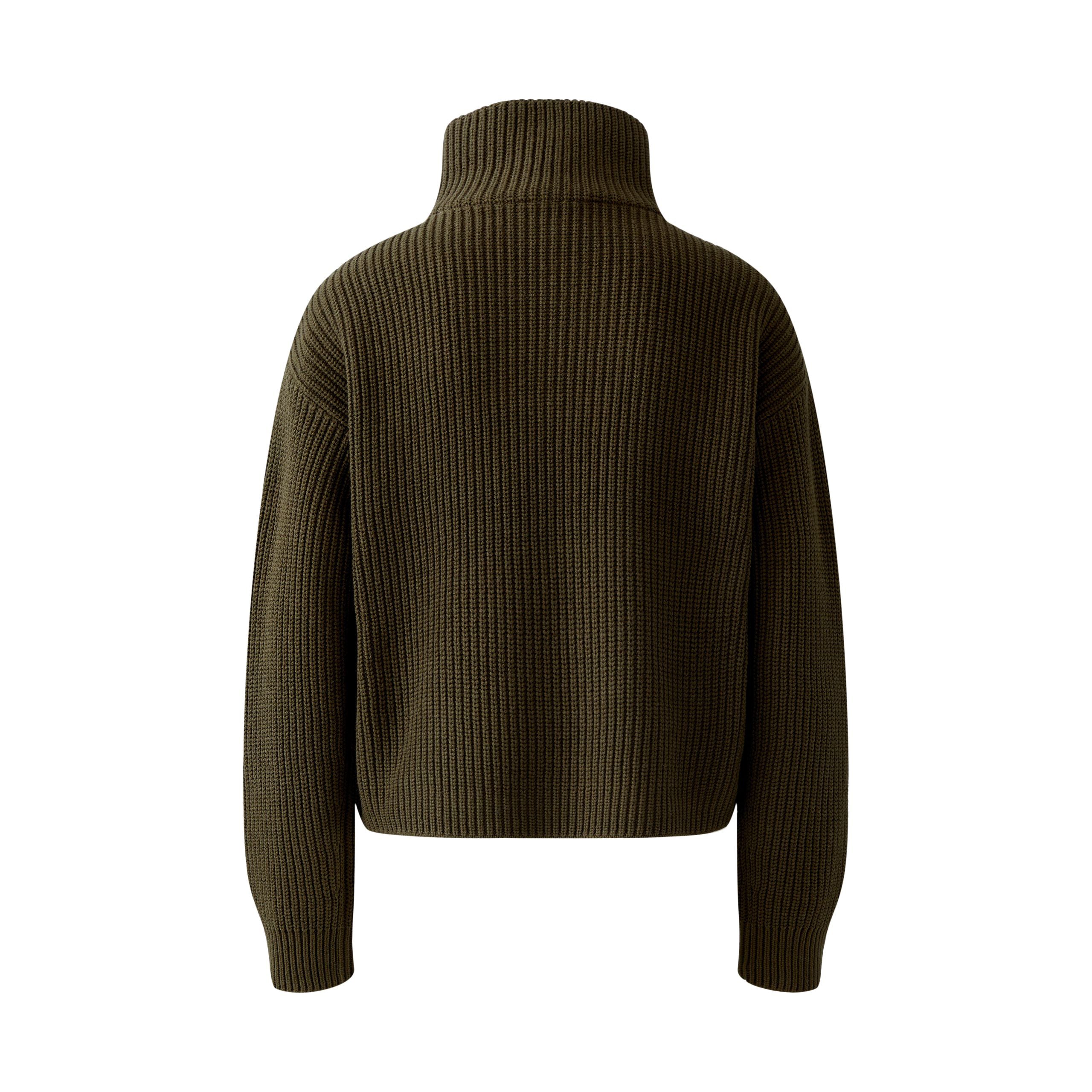 Zip Neck Jumper - Khaki