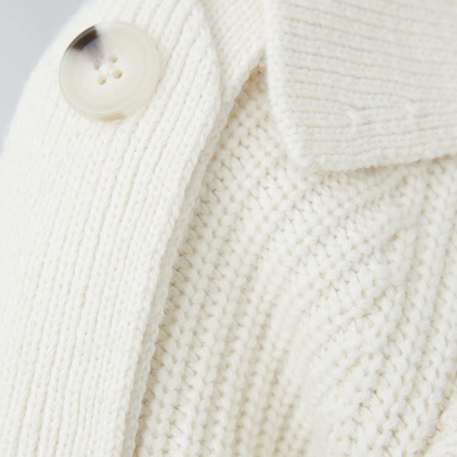Ribbed Cardi - Off White
