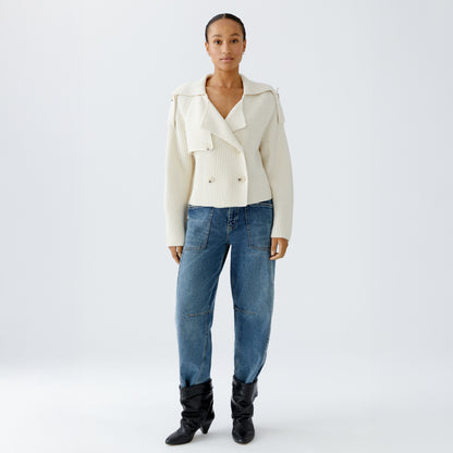 Ribbed Cardi - Off White
