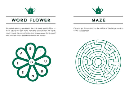 Gardening Puzzle Book