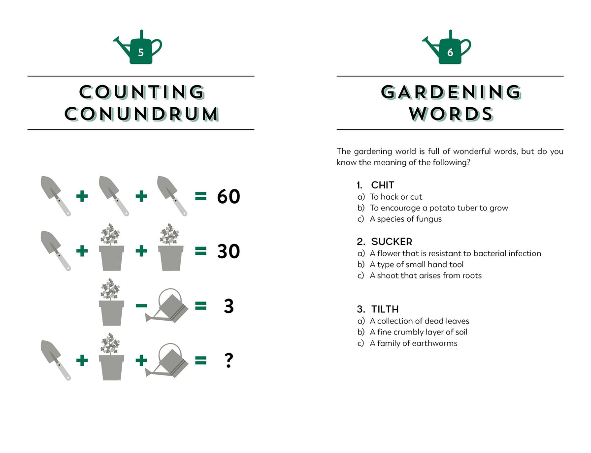 Gardening Puzzle Book