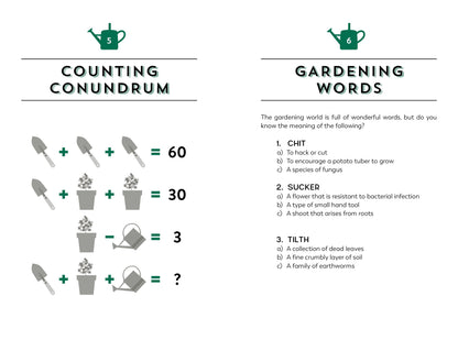 Gardening Puzzle Book
