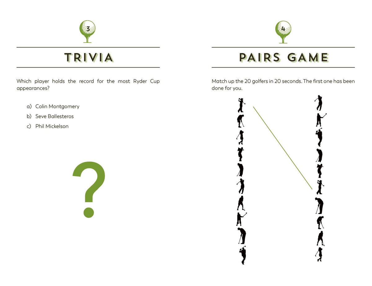 Golf Puzzle Book -