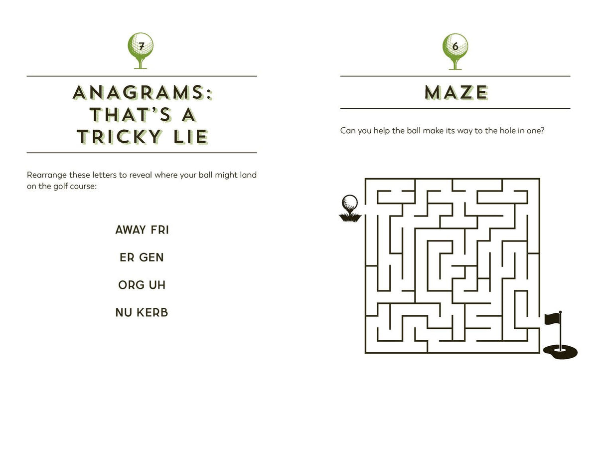 Golf Puzzle Book -