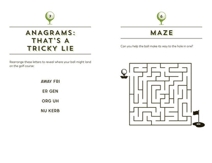 Golf Puzzle Book -