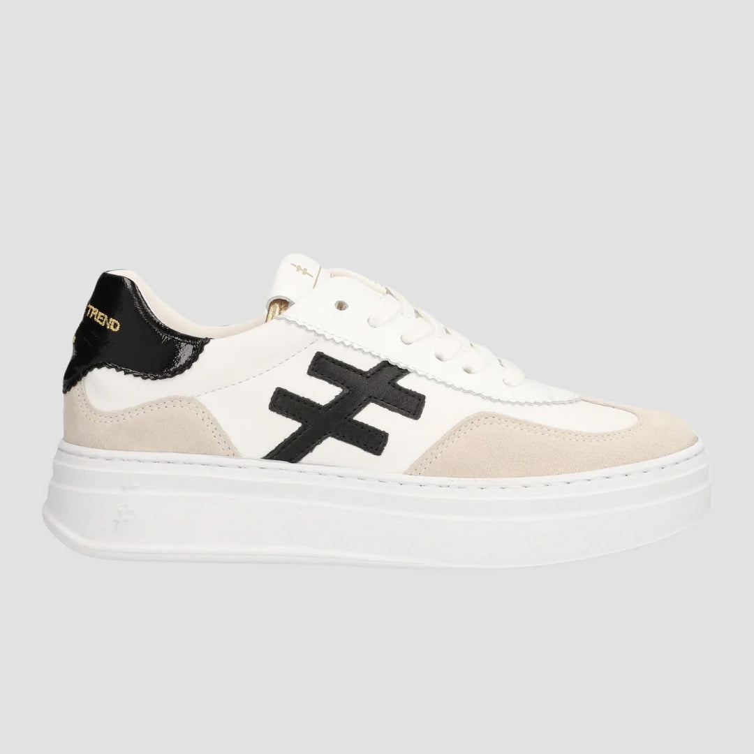 White Gum Sole Trainer - White