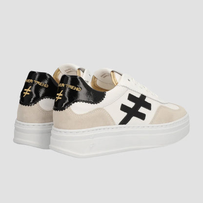 White Gum Sole Trainer - White