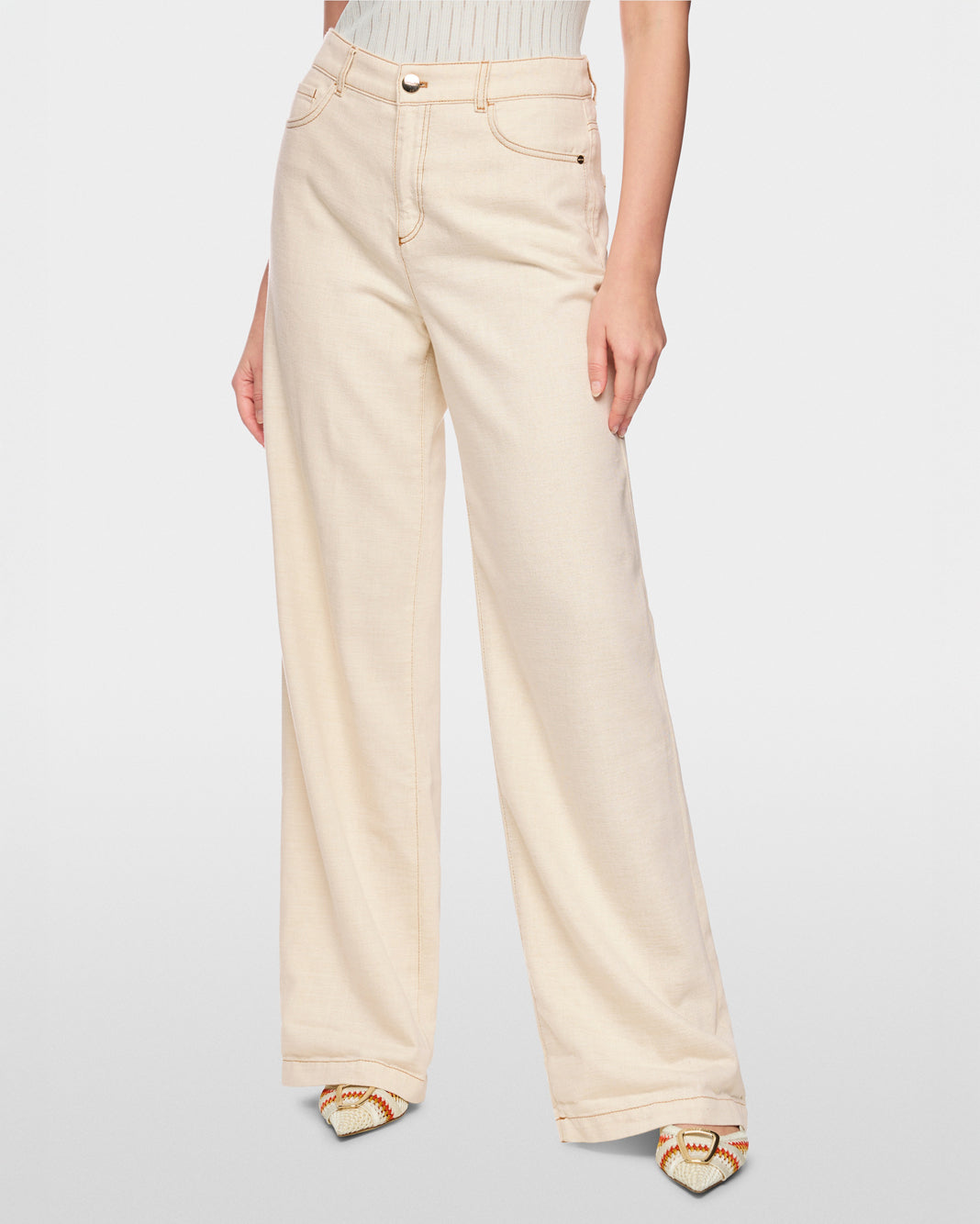 Wide Leg Jean - Ivory