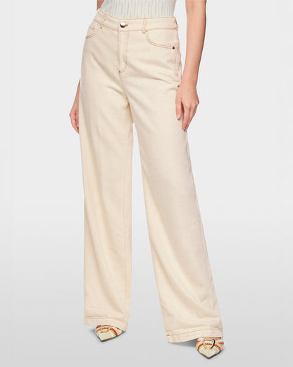 Wide Leg Jean - Ivory