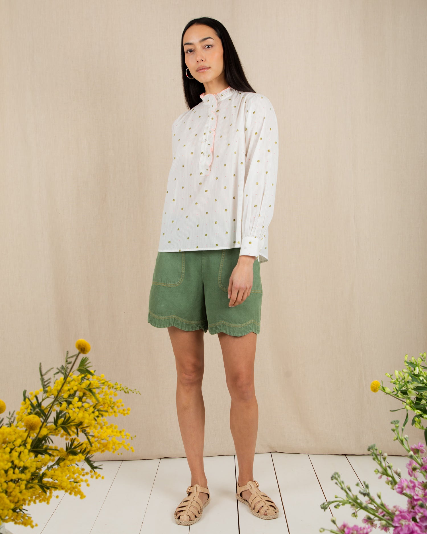 Anais Shirt - Clover Neon