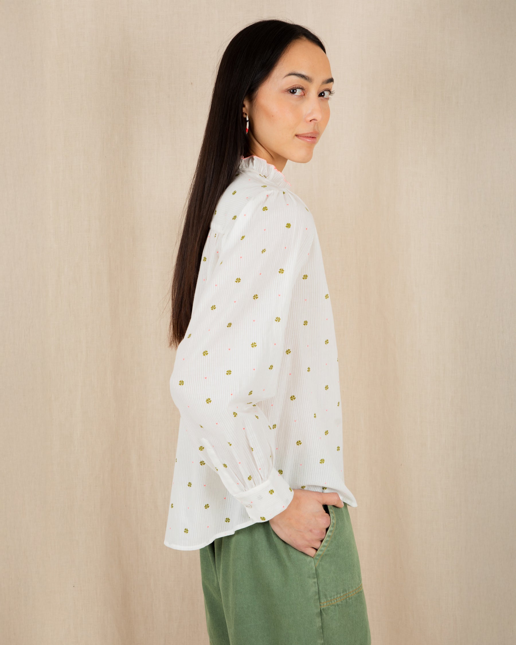 Anais Shirt - Clover Neon