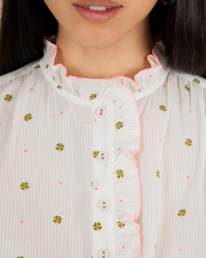 Anais Shirt - Clover Neon