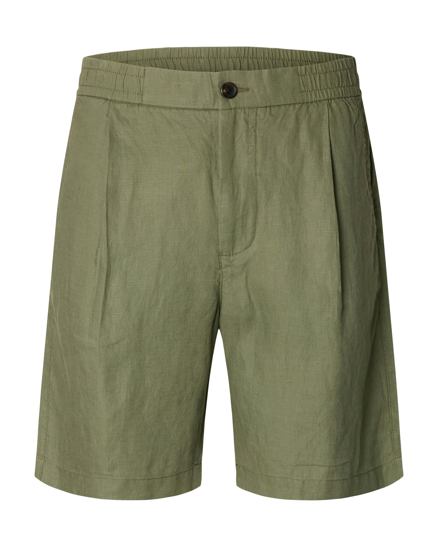Art Linen Shorts - Deep Lichen Green
