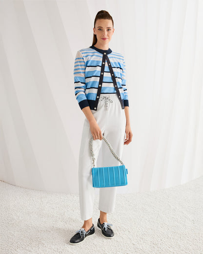 Stripe Cardigan - Blue
