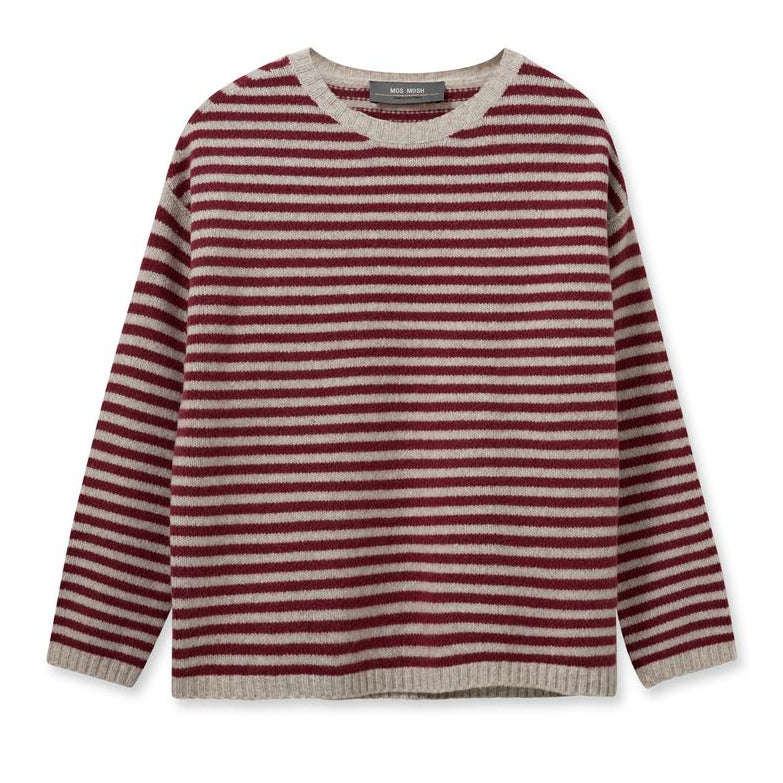 Khai Stripe Knit - Garnet