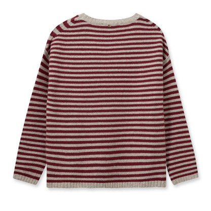 Khai Stripe Knit - Garnet