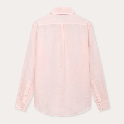 Abaco Plain Linen Shirt - Pastel Pink