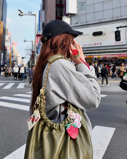 Ace Of Hearts Keyring - Cream/Red