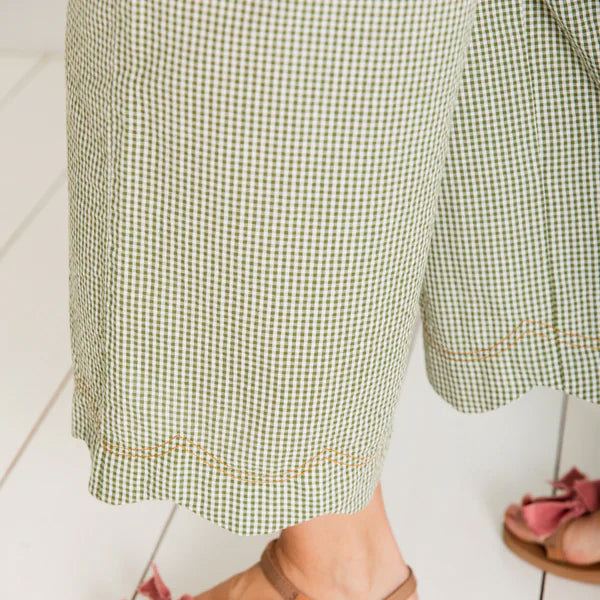 Aide Trouser - Green Gingham