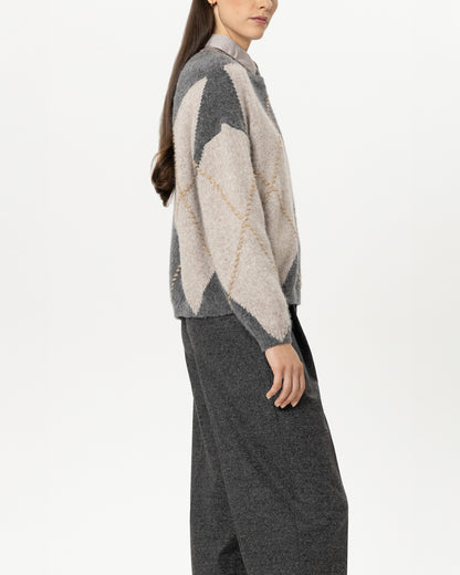 Alpaca Blend Diamond Knit - Multi