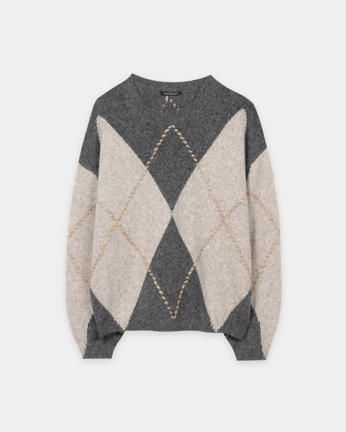 Alpaca Blend Diamond Knit - Multi
