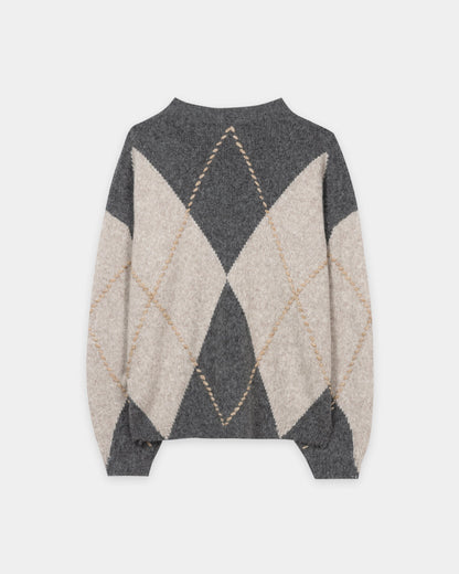 Alpaca Blend Diamond Knit - Multi