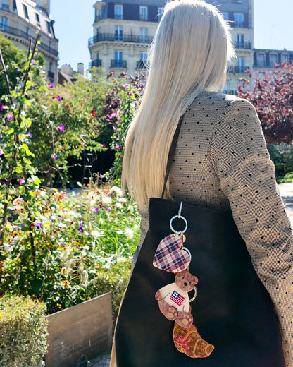 American Teddy Keyring - Brown