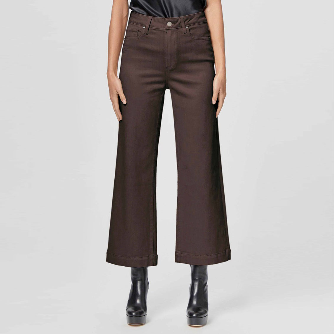 Anessa Ankle Wide Leg - Chicory Coffee Luxe Coating