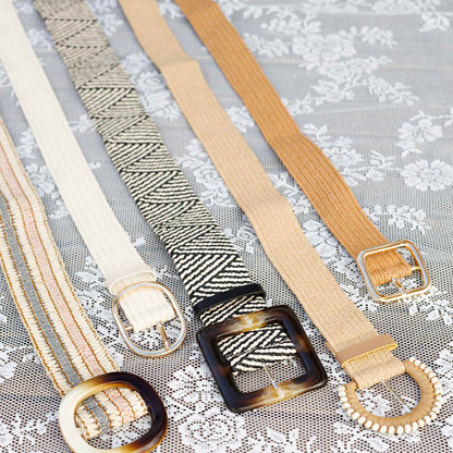 Anett Jute Belt - Black/Light Nature
