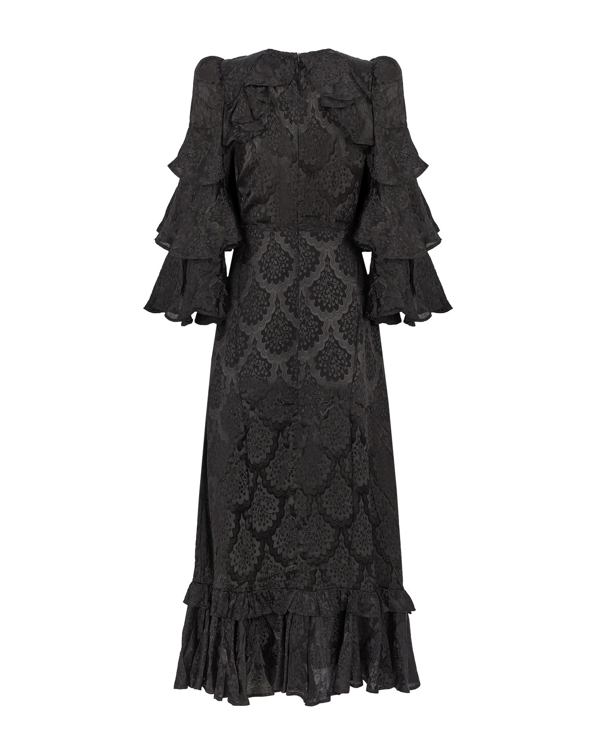 Anjelica Frill Sleeve Dress - Black