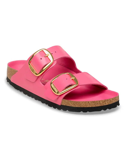 Arizona Big Buckle Natural Leather Patent - High-Shine Fuchsia Tulip