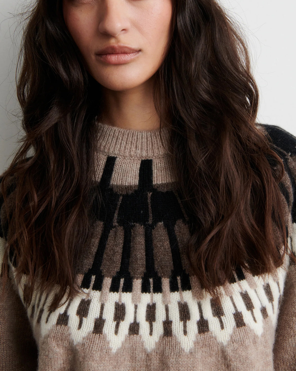 Arlo Knit O-Neck - Beige Melange