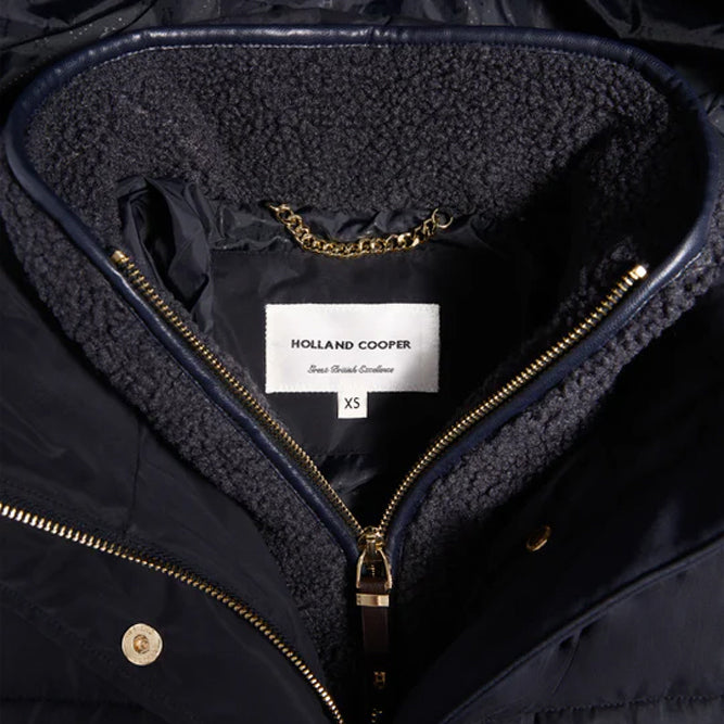 Arosa Luxe Longline Coat - Ink Navy