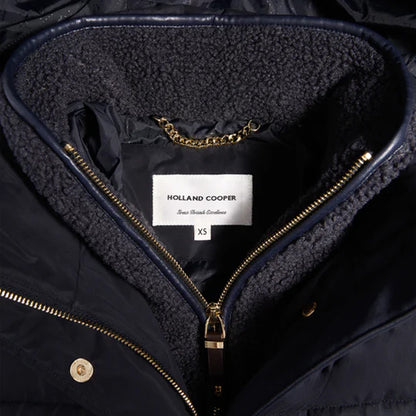 Arosa Luxe Longline Coat - Ink Navy