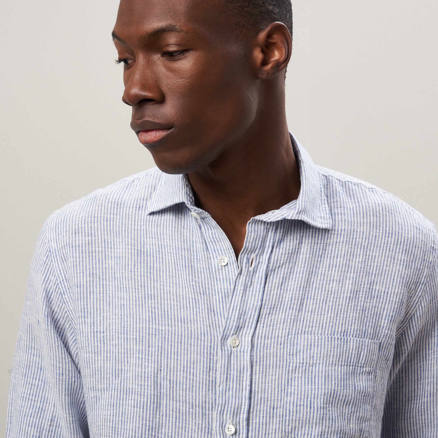 Paul Woven Shirt - Blue And White