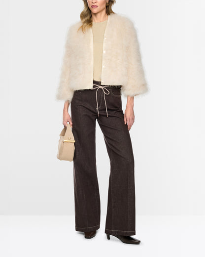 Eyelash Jacket - Cream