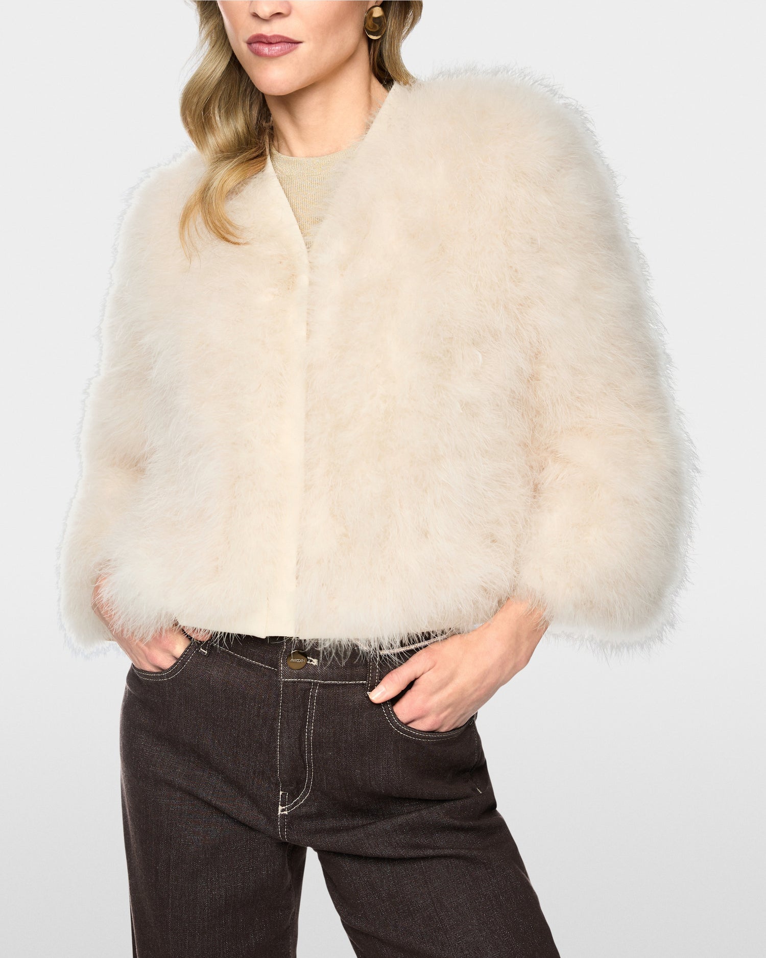 Eyelash Jacket - Cream