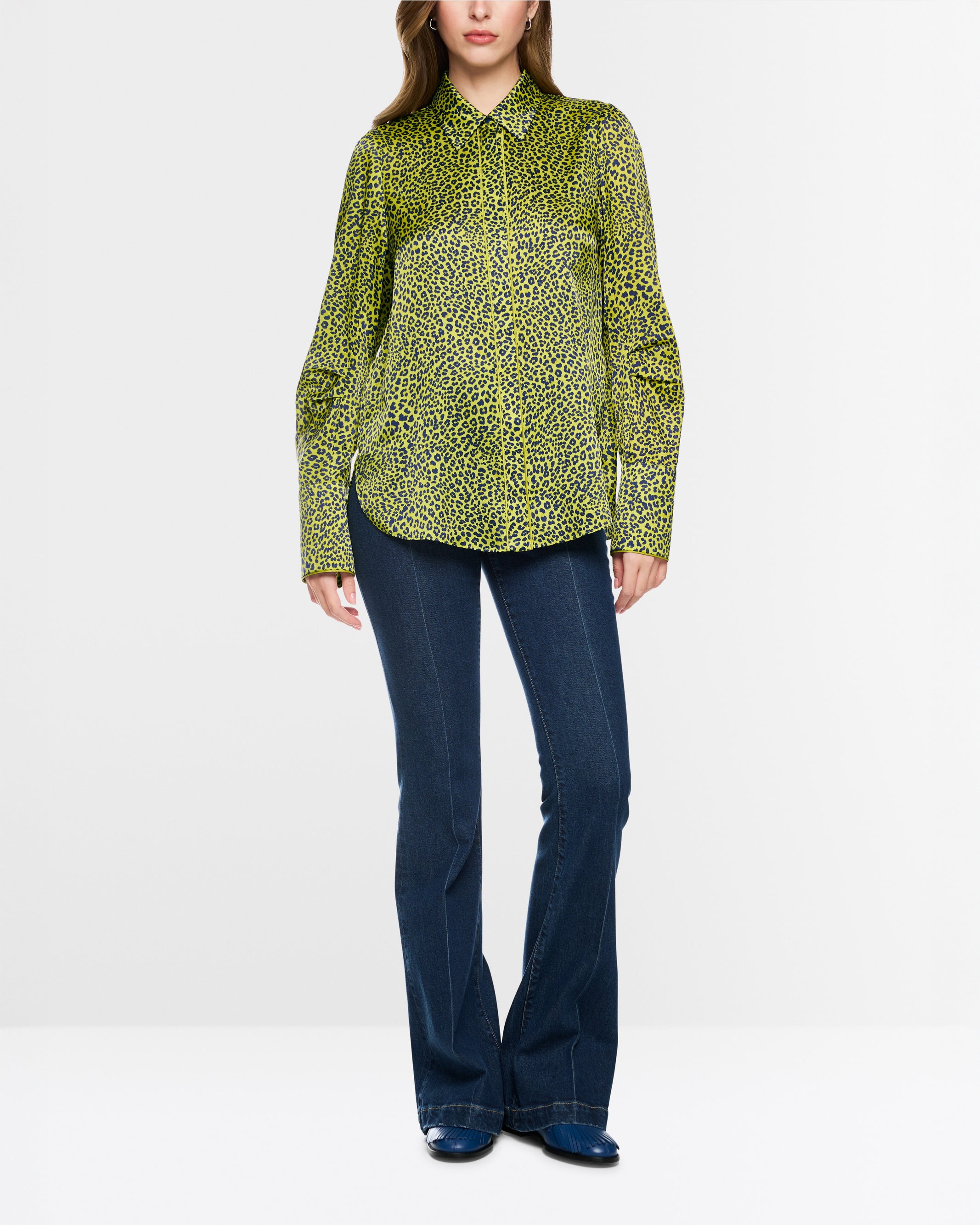 Leopard Print Shirt - Lime