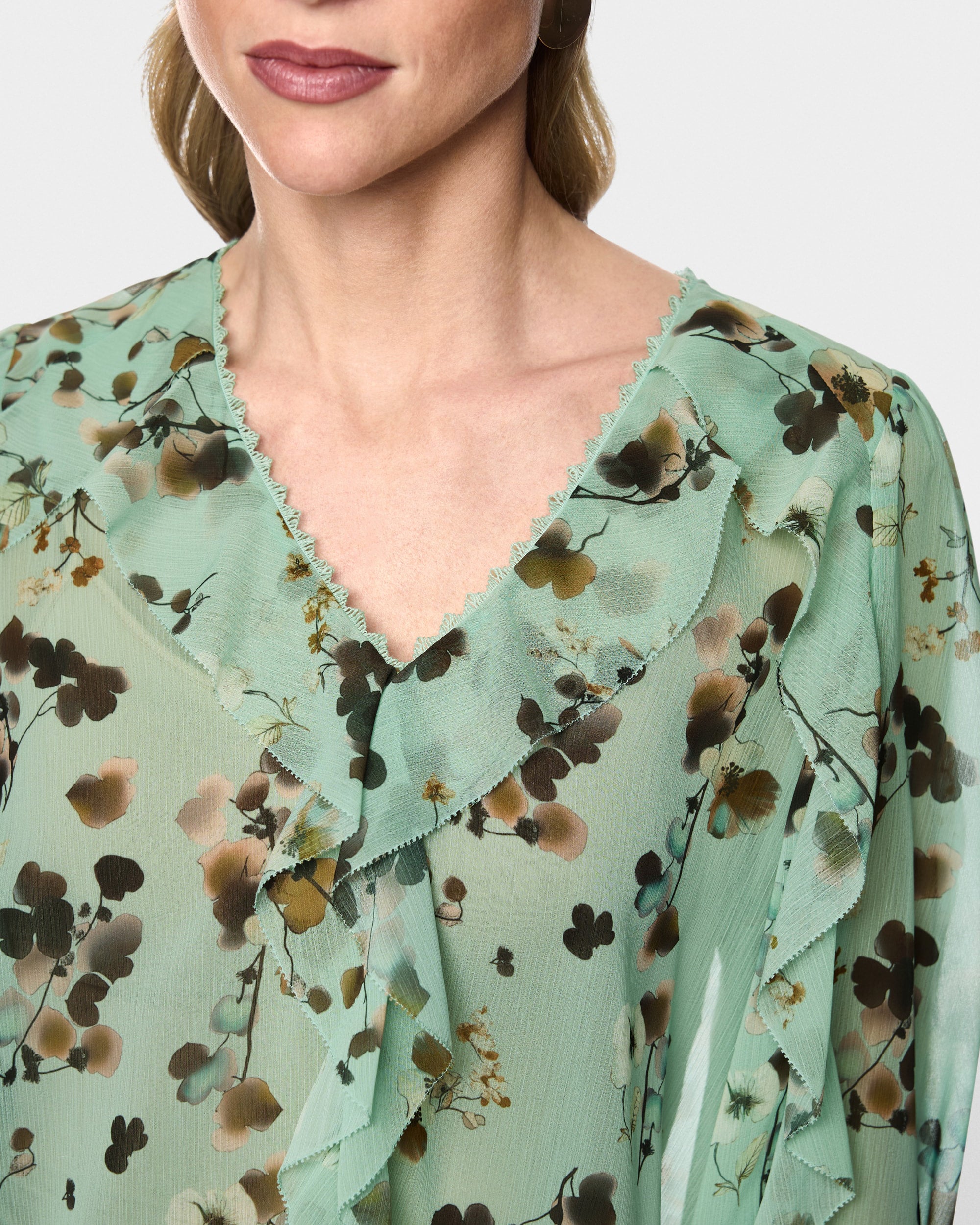 Floral Print Shirt - Turquoise