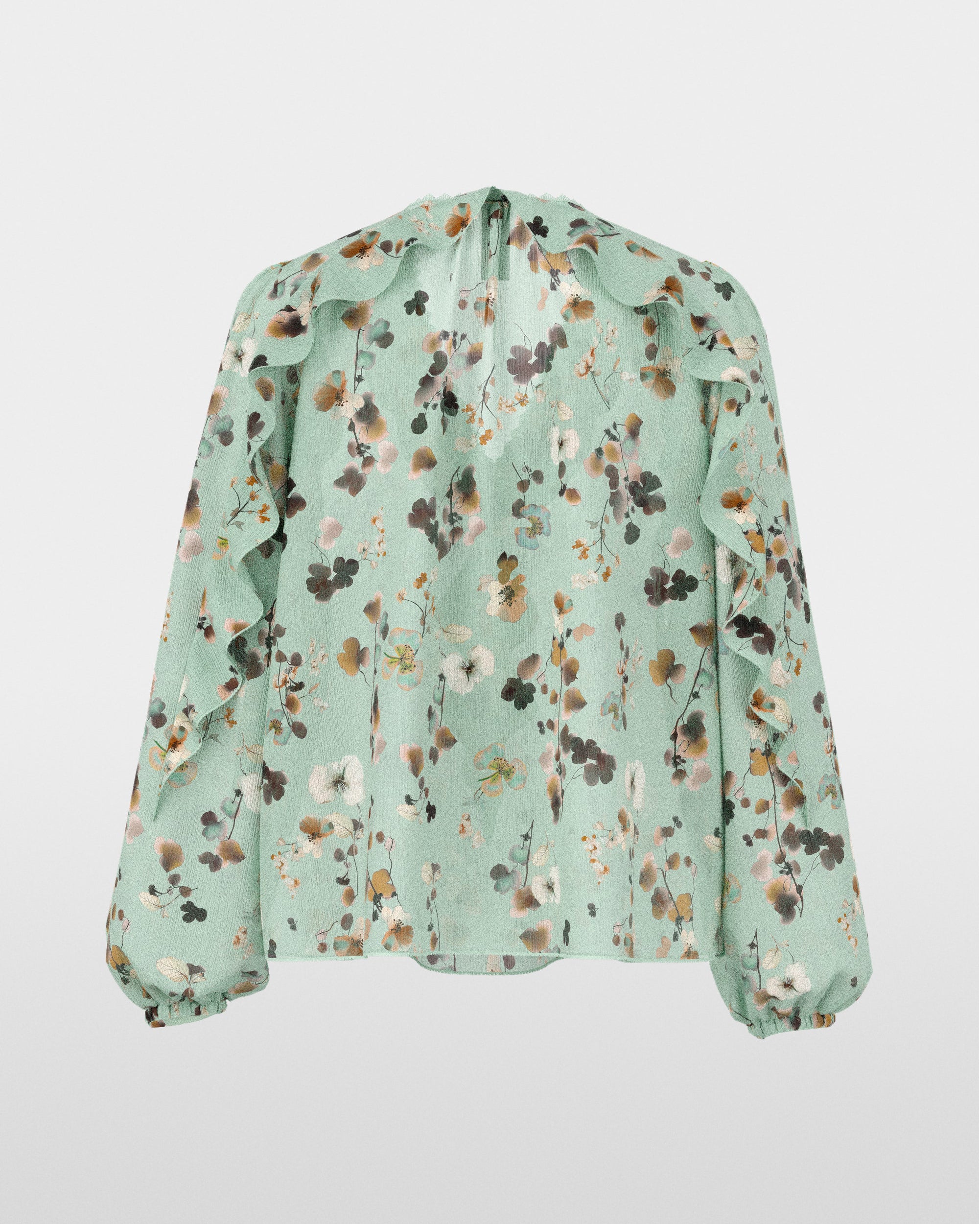 Floral Print Shirt - Turquoise