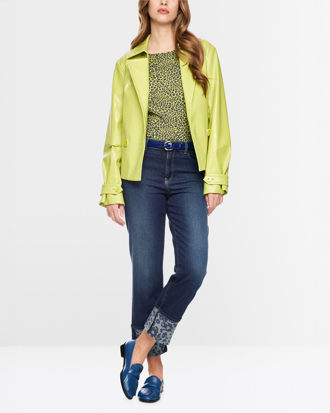 Fendou Jean Leopard Turn Up - Denim
