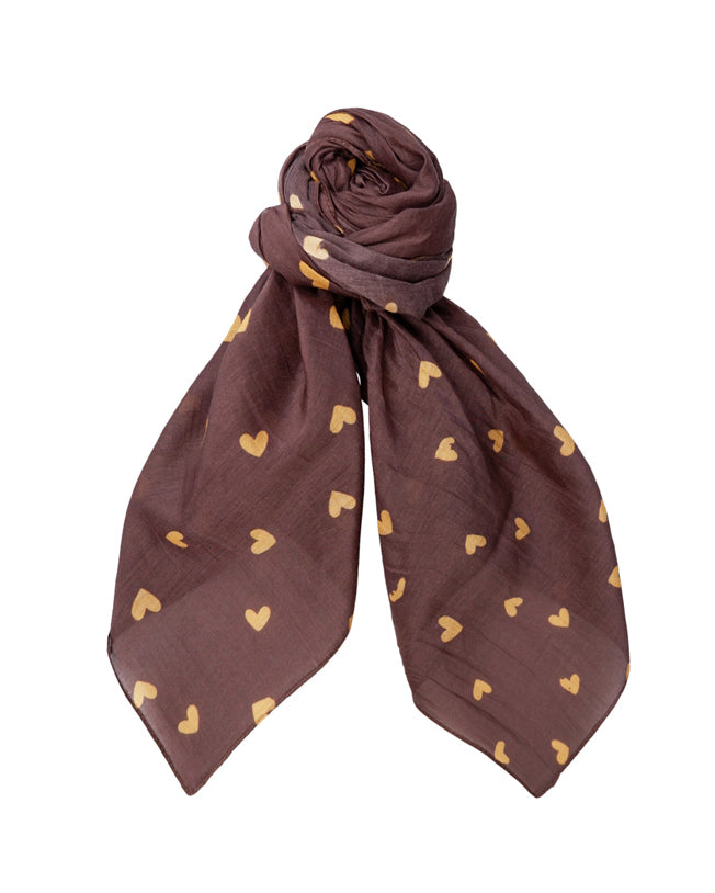 Claudine Mini Scarf - Coffee