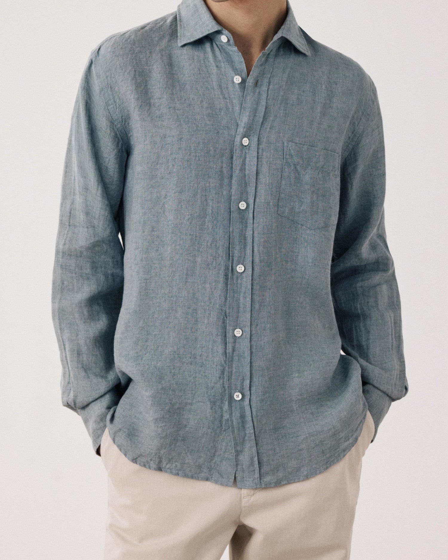 Paul Linen Shirt - Blue
