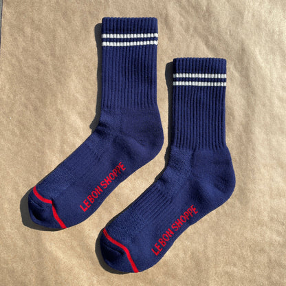 Boyfriend Socks - Navy