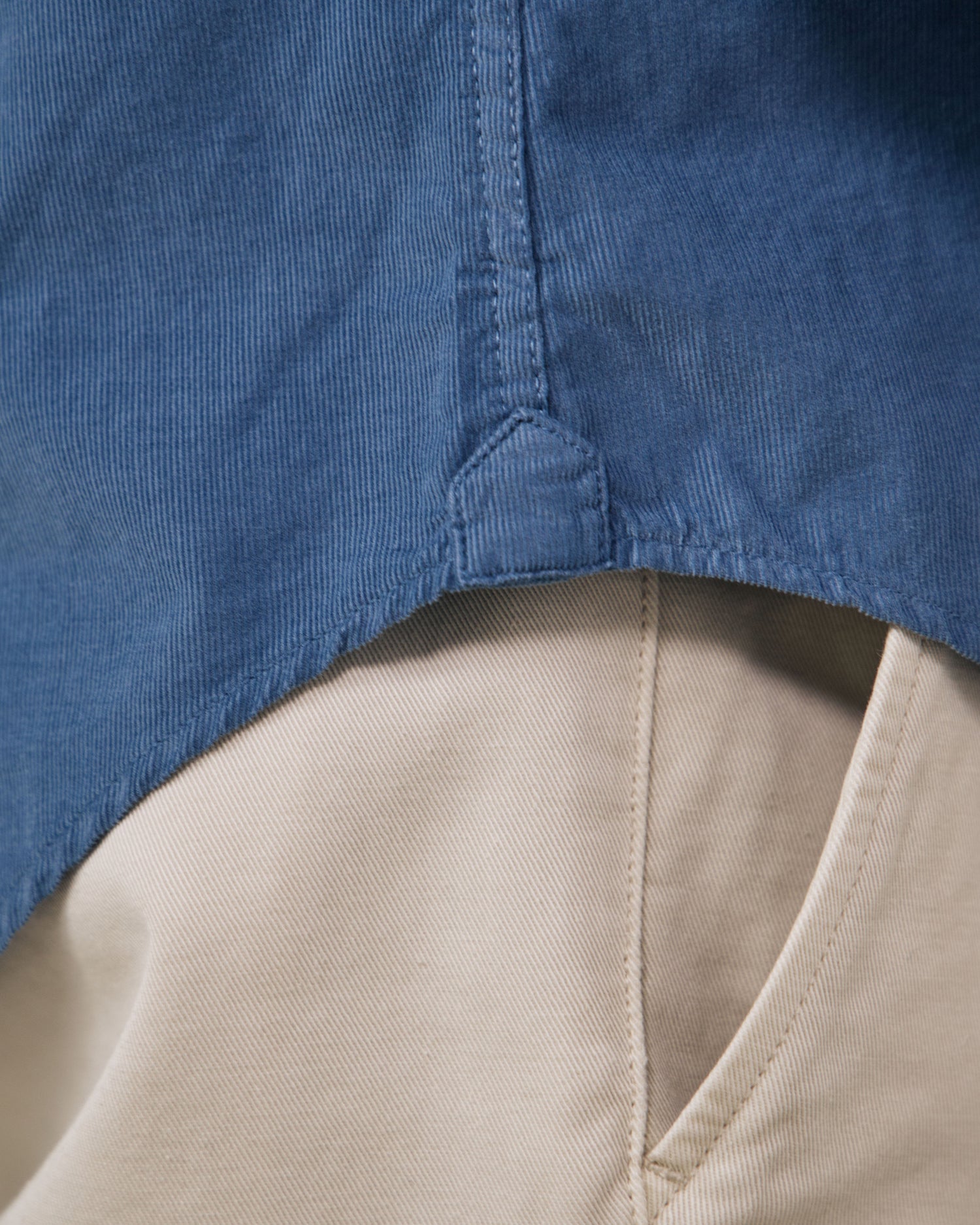 Paul Pat Fine Cord Shirt - Cobalt