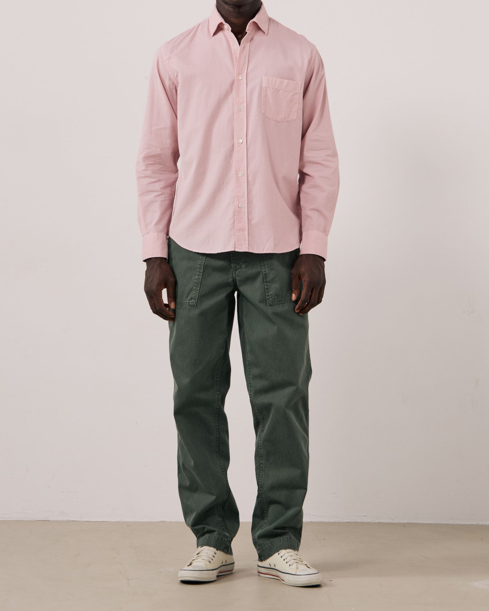 Paul Pat Fine Cord Shirt - Old Pink