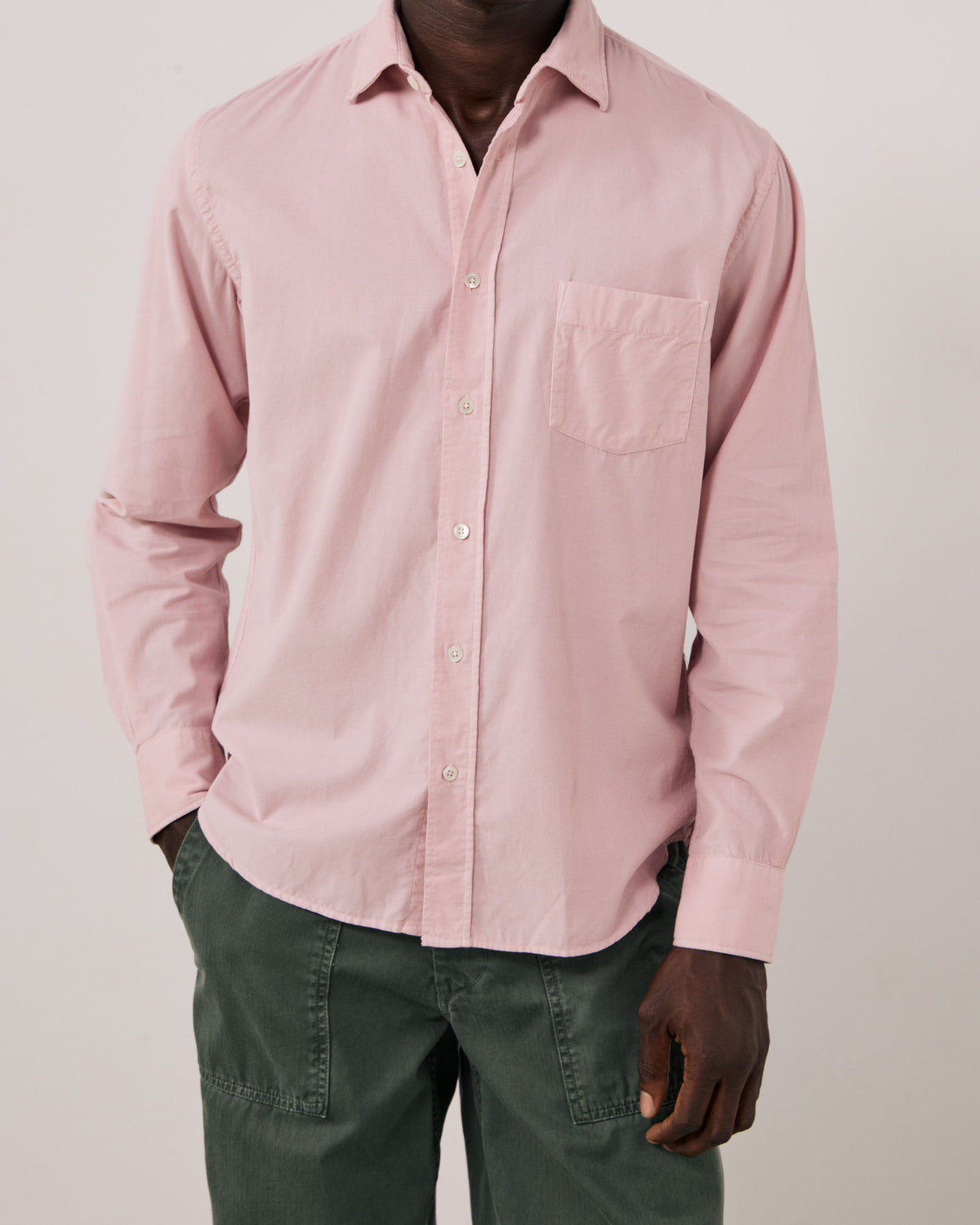 Paul Pat Fine Cord Shirt - Old Pink