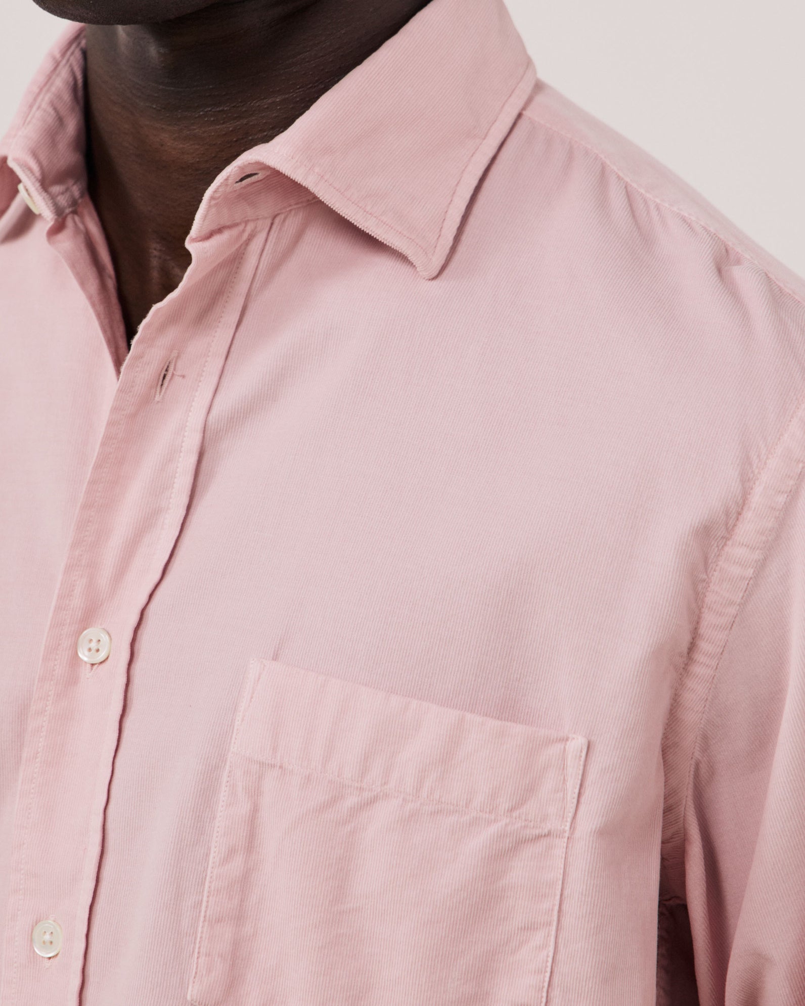 Paul Pat Fine Cord Shirt - Old Pink