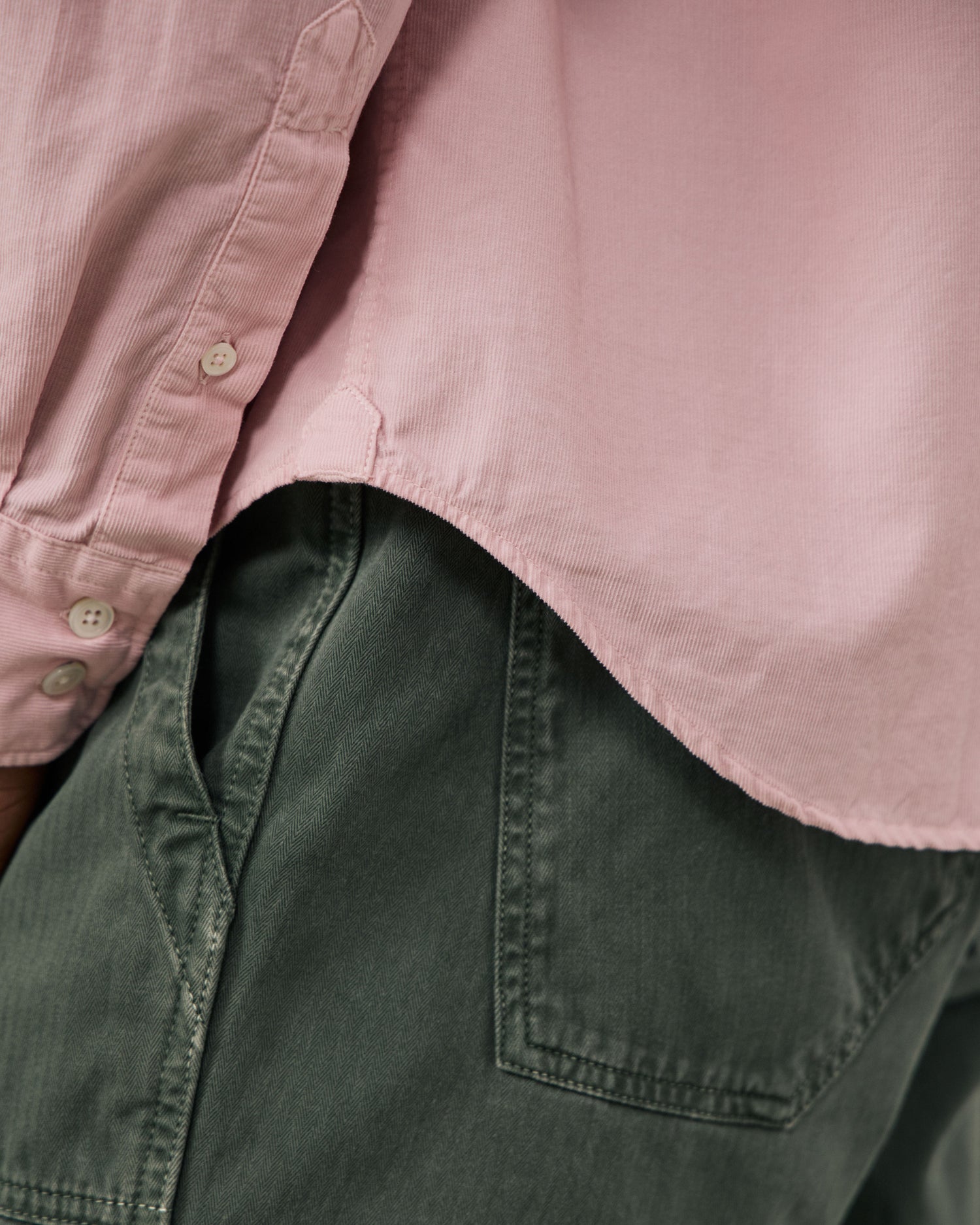 Paul Pat Fine Cord Shirt - Old Pink