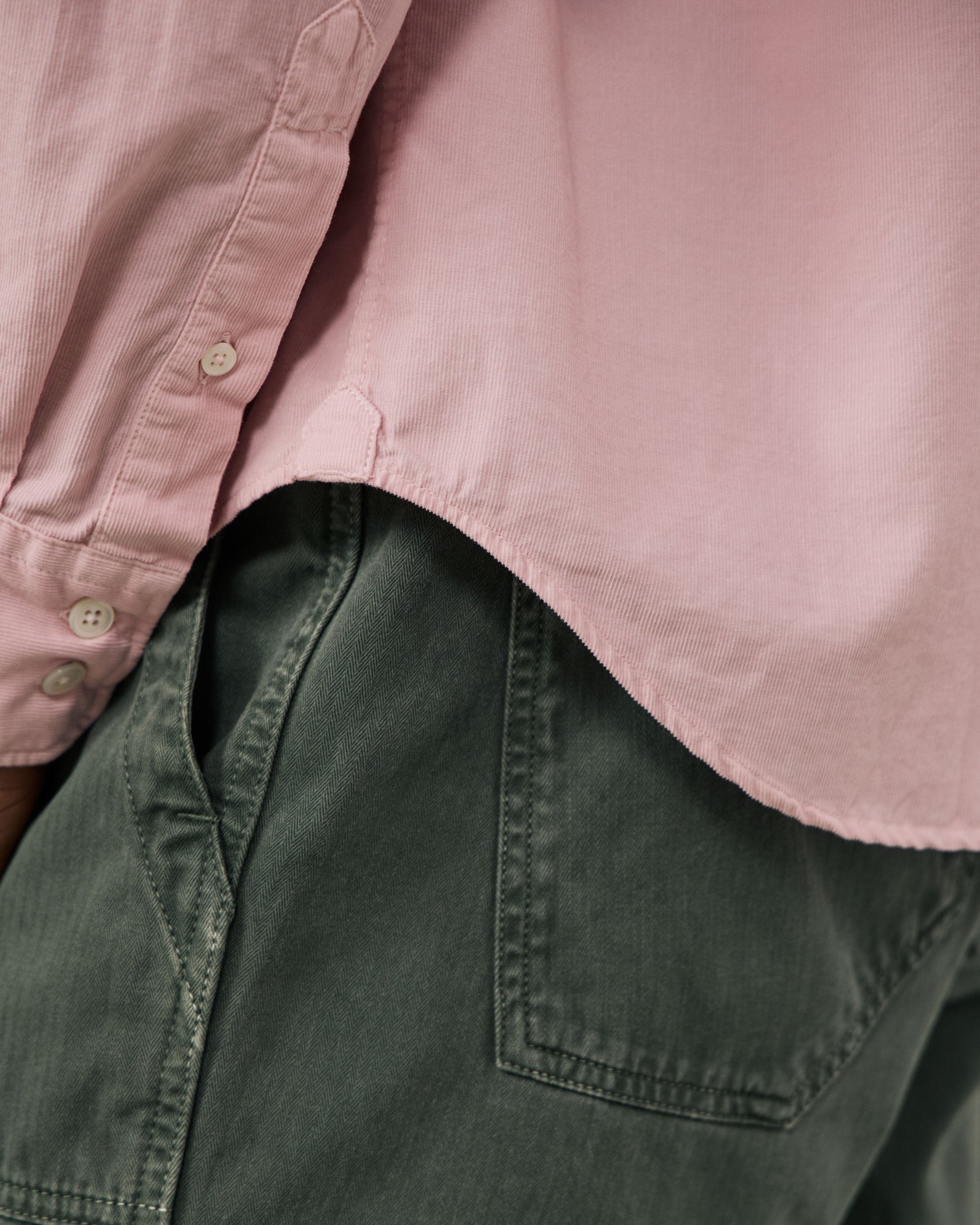 Paul Pat Fine Cord Shirt - Old Pink